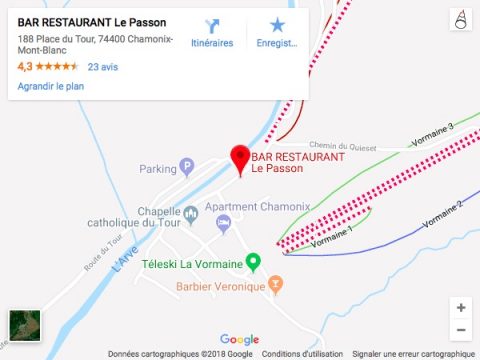 le passon chamonix-mont-blanc localisation