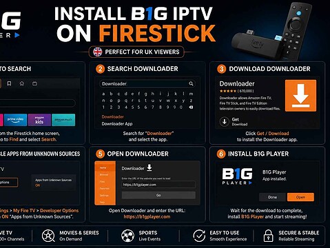 Install B1G IPTV on Firestick – B1G Player setting Guide 2026