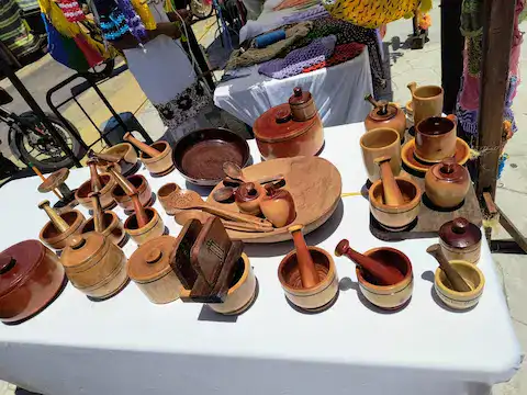 vasijas de madera