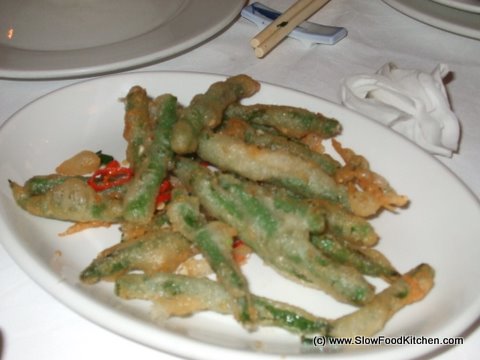 Tempura green beans