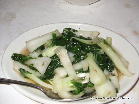 Fried pak choy