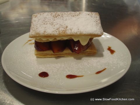 TOTAL Greek Yoghurt White Chocolate Mille-feuille with Spiced Plums 
