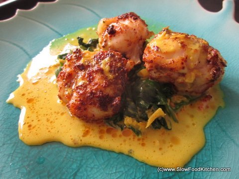 Scallops with Coconut and Ginger