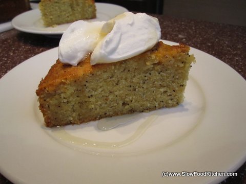 Semolina Sponge Cake with Almonds, Hazelnuts, Greek Yoghurt and Honey