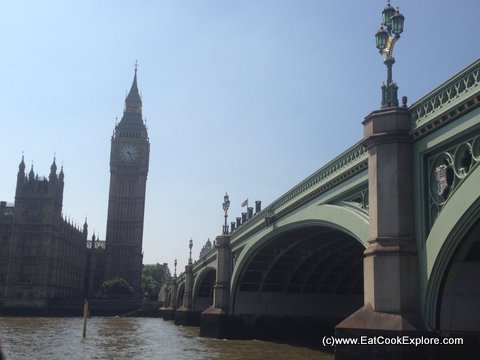 View of Big Ben and Westminster Bridge from the river View of Big Ben and Westminster Bridge from the river