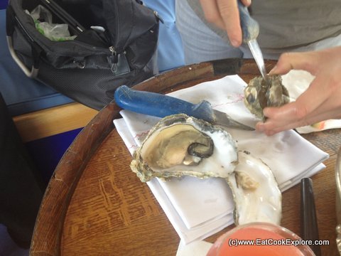 Shucking Kentish Oysters Riverfood London