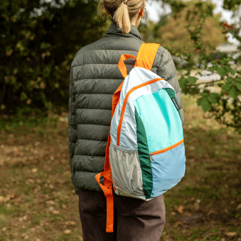 Mochila plegable turquesa "Max" - Imagen 3