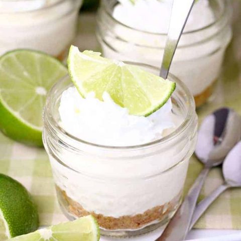 Mini No-Bake Key Lime Cheesecakes