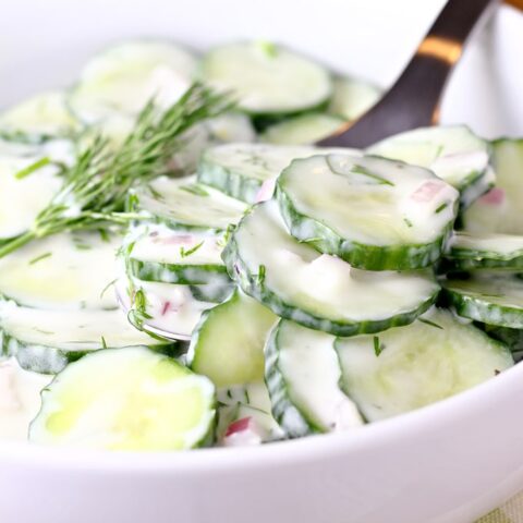 Creamy Dill Cucumber Salad