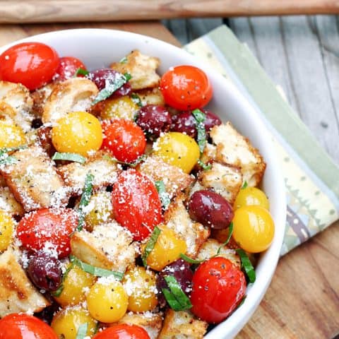 Roasted Tomato and Bread Salad (Panzanella)