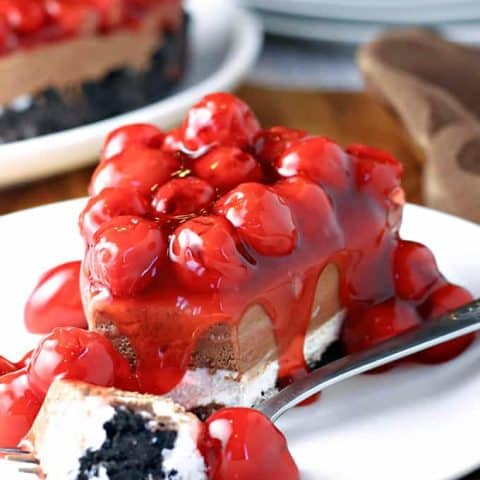 No Bake Black Forest Cheesecake