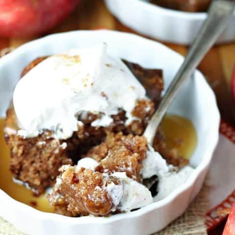 Sticky Apple Pudding Cake with Caramel Sauce