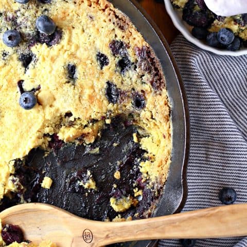 Blueberries and Cream Dump Cake
