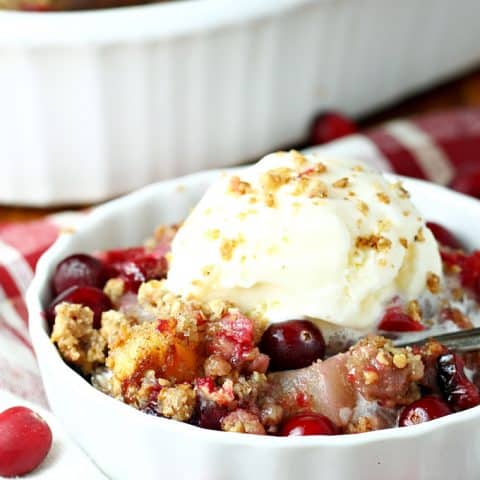 Spiced Cranberry Pear Crisp