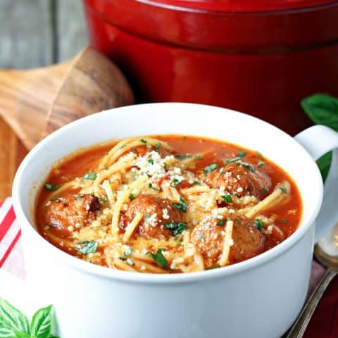 Spaghetti and Meatball Soup