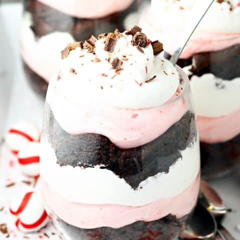 Chocolate Peppermint Cheesecake Parfaits