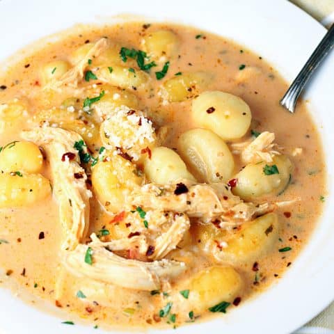 Creamy Tomato Chicken Gnocchi Soup