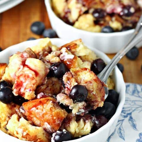 Overnight Slow Cooker Blueberry French Toast