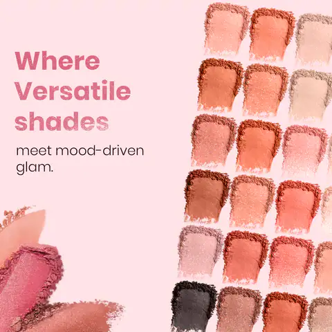 ME-ON Mood XOXO HD Eyeshadow Palette – 24 - Shade Multidimensional Kit with High-Pigment Mattes & Shimmers - Image 5