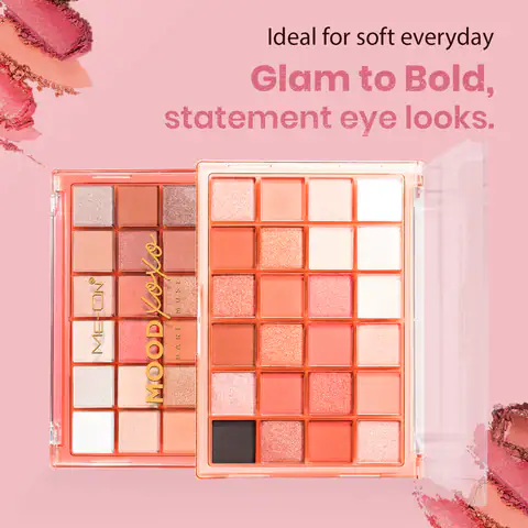 ME-ON Mood XOXO HD Eyeshadow Palette – 24 - Shade Multidimensional Kit with High-Pigment Mattes & Shimmers - Image 3