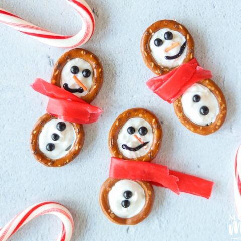 Snowman Pretzels