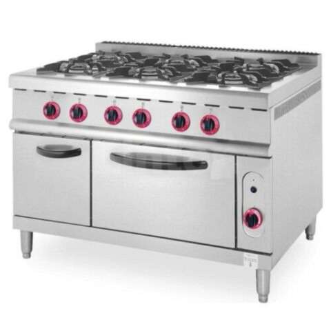 Buy Industrial six (6) Burners Gas Cooker Range with Oven at Best Price in Lagos