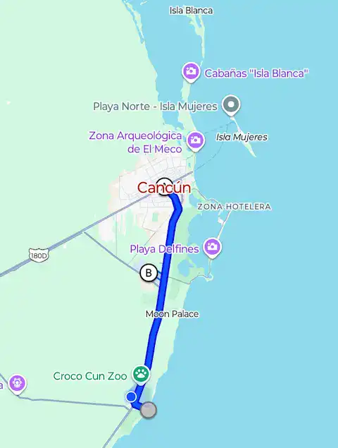 Como llegar a puerto morelos