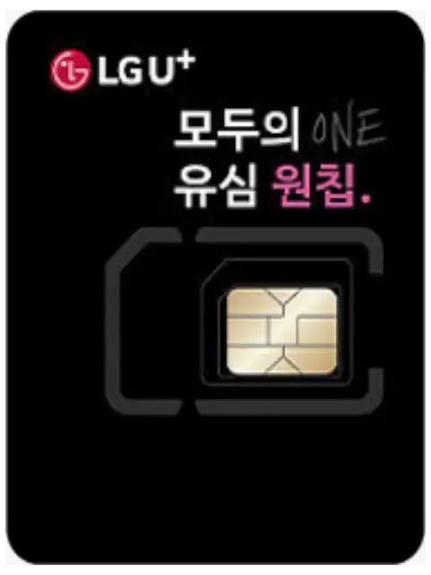 LG U+ 모두의 유심 원칩 검정 포장