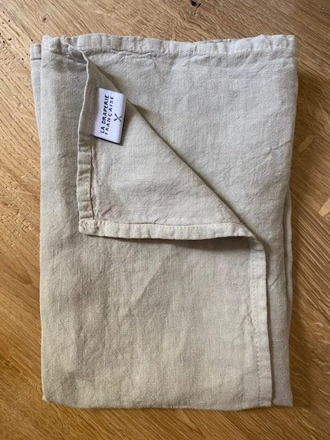 serviette de table en lin lavé beige style campagne chic La Draperie Française