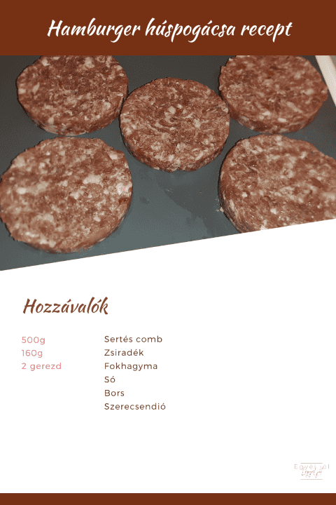 Hamburger húspogács recept