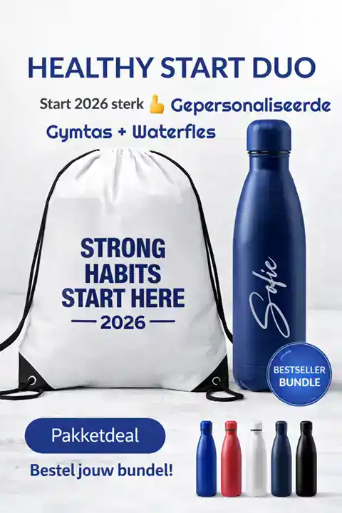 Hoogwaardige waterfles en sporttas voor een gezonde start 2026.