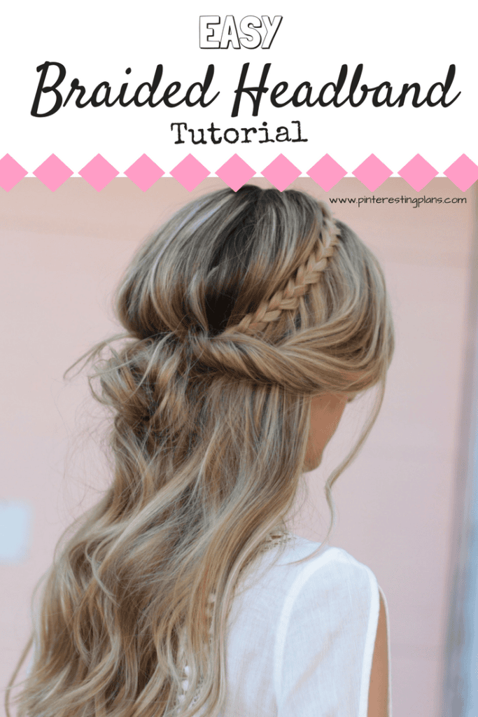 Connecticut life and style blogger, Pinteresting Plans shares a quick and easy braided headband tutorial that uses a faux hair headband for a boho chic look