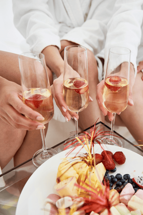 Galantine's Day with brunch and champaign