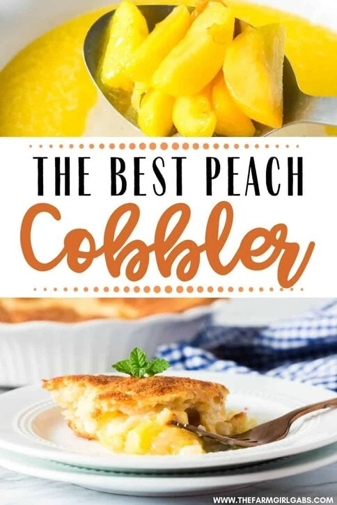 Peach cobbler is by far the best summer dessert. Made with fresh peaches, sugar, and a cake-like topping, this the BEST Peach Cobbler Recipe. Make this easy peach dessert recipe for family and friends. They will be asking for more. #peachcobbler #peachrecipe #peachdessert #summerdessert