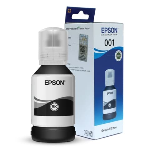 Epson 001 Original Black Ink Bottle (T03Y100) – 127ml | Print Legend