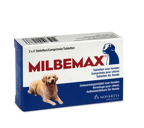 Milbemax grote hond 2 x2 tabletten  THT 08-2026