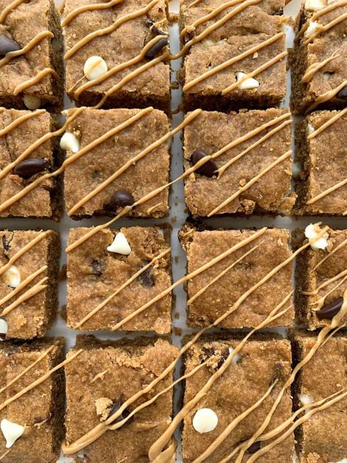 Double Chocolate Peanut Butter Blondies | Healthy 30 Minute Recipe
