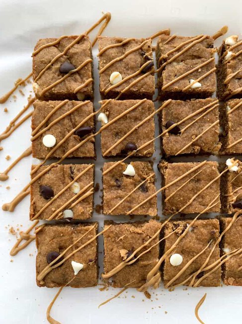 Double Chocolate Peanut Butter Blondies | Healthy 30 Minute Recipe