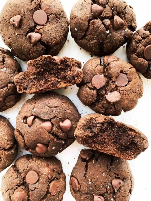 Vegan Double Chocolate Avocado Cookies