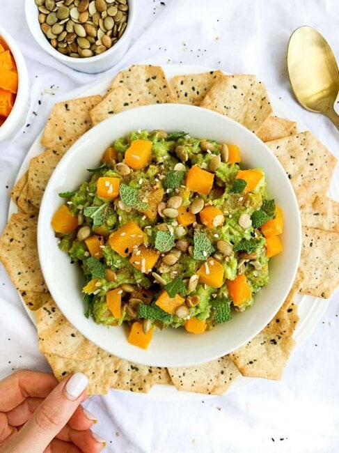 Butternut Squash Guacamole Healthy Fall Appetizer