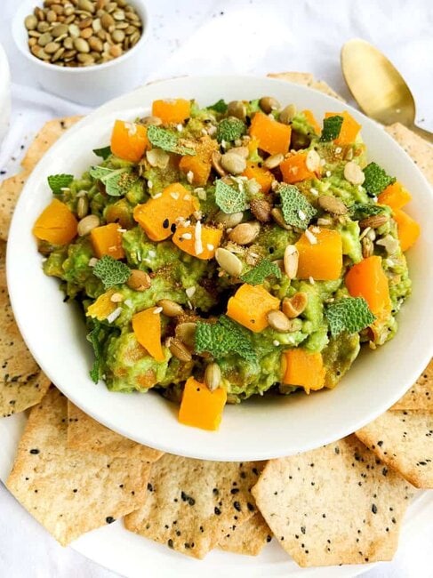 Butternut Squash Guacamole Healthy Fall Appetizer