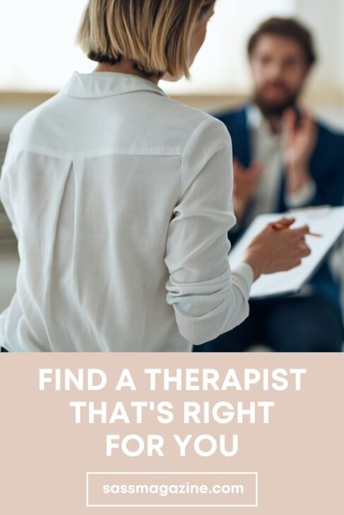 Pinterest graphic for finding a therapist