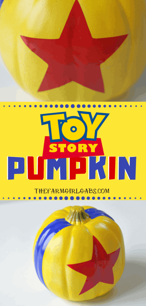 Buzz Lightyear to Star Command. Halloween is around the corner and we are beaming up this rootin-est tootin-est DIY Toy Story Pumpkin. The toys, I mean kids will love this easy Disney craft. #ToyStory #DisneyCraft #Halloween #Pumpkin #NoCarvePumpkin #WaltDisneyWorld