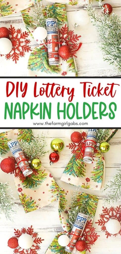 Share some lottery luck with your dinner guests this holiday season. These easy NJ Lottery Ticket DIY Christmas Napkin holders are a fun way to decorate your holiday dinner table.