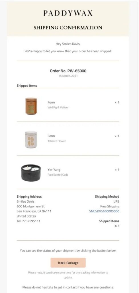 Paddywax email