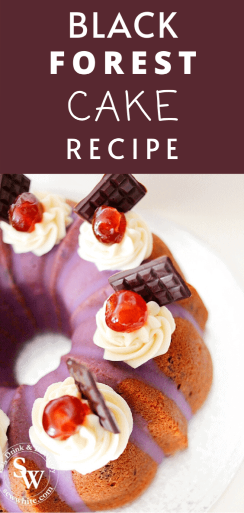 Easy Black Forest Bundt Cake pinterest pin