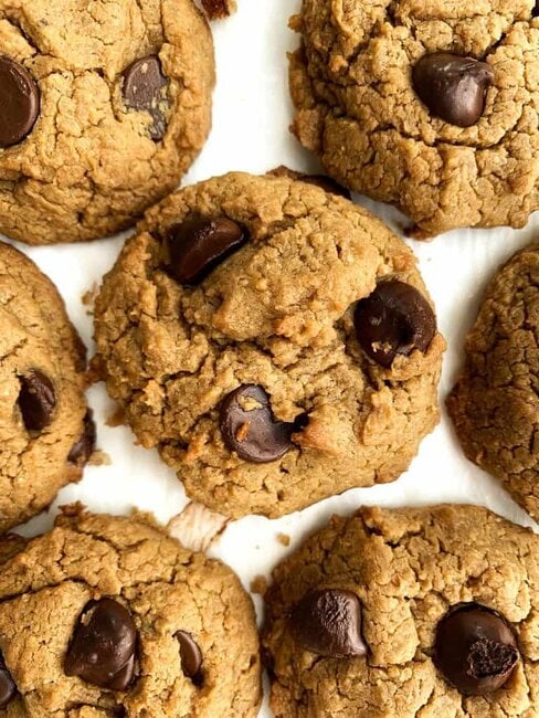 vegan and gluten free chocolate chip chickpea cookies