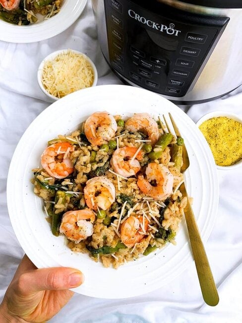 easy shrimp and risotto