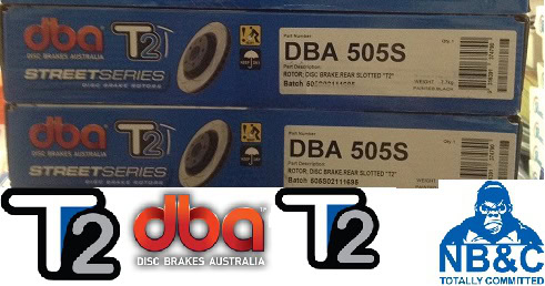 DBA505S REAR SLOTTED ROTORS suit FORD FALCON BA, BF & FG 303mm
