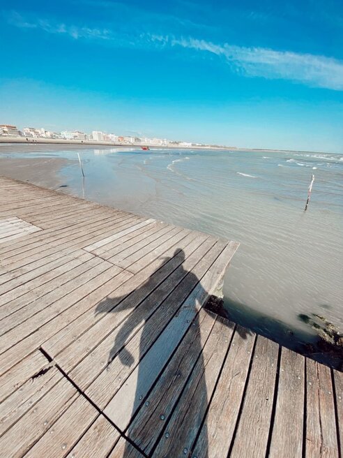 Pic-nic sulla spiaggia di Caorle in Inverno